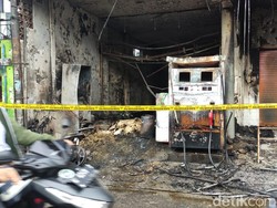 SPBU Mini di Wedoro Sidoarjo Terbakar Hebat, 2 Orang Tewas