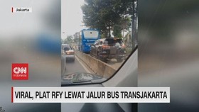 VIDEO: Viral Plat RFY Lewat Jalur Transjakarta, Ditangkap
