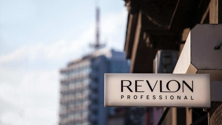 Revlon Picture of the Revlon professional sign with their logo on their retailer for Belgrade. Revlon is an American multinational cosmetics, skin care, fragrance, and personal care company