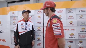 VIDEO: Nakagami Temui Rins dan Bagnaia Jelang MotoGP Jerman