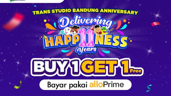Trans Studio Bandung menghadirkan 'Promo Anniversary Buy 1 Get 1 Free' bagi para pengunjung khusus untuk tanggal 18 Juni.