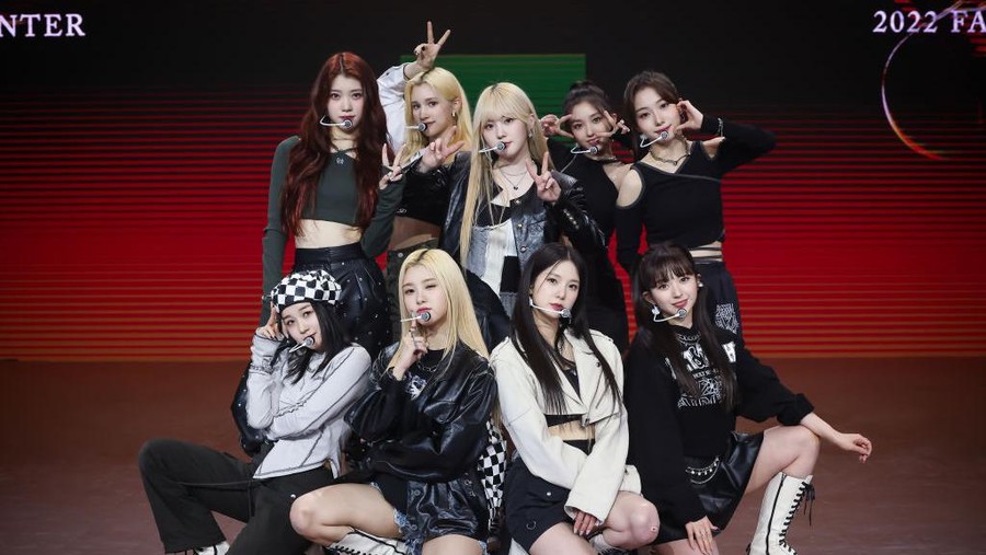 SEOUL, SOUTH KOREA - MARCH 10: In this image released on March 18, Shen Xiaoting, Huening Bahiyyih, Kim Chaehyun, Kang Ye-seo, Seo Youngeun, Ezaki Hikaru, Kim Dayeon, Choi Yu-jin, Sakamoto Mashiro from Kep1er (K-pop idol group) are in the prerecorded opening show of Seoul Fashion Week 2022 AW on March 10, 2022 in Seoul, South Korea. (Photo by Justin Shin/Getty Images)