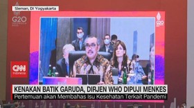VIDEO: Kenakan Batik Garuda, Dirjen WHO Dipuji Menkes