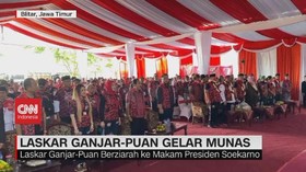 VIDEO: Ratusan Laskar Ganjar Puan Gelar Munas di Kota Blitar