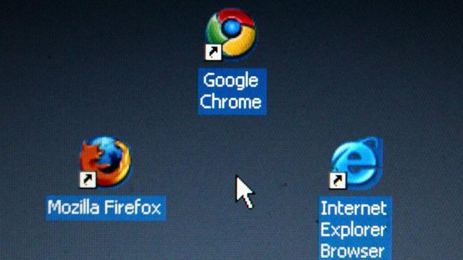 MUNICH, GERMANY - SEPTEMBER 06:  In this photo illustration Google's Chrome browser shortcut, Google Inc.'s new Web browser, is displayed next to Mozilla Firefox shortcut and Microsoft's Internet Explorer browser shortcut, on an laptop.   (Photo Illu