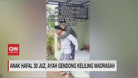 VIDEO: Anak Hafal 30 Juz Al Quran, Ayah Gendong Keliling Madrasah
