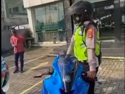 Viral Motor Ninja Ditilang Polisi Usai Keluar Dealer