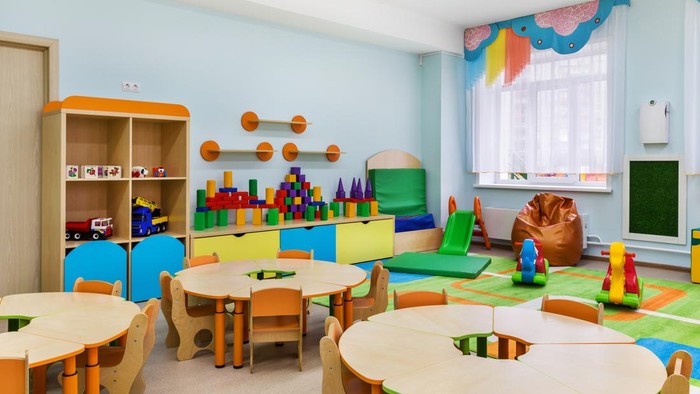 game room in the kindergarten