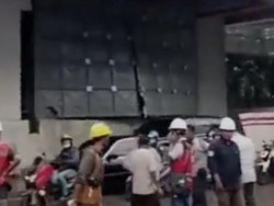 Penampakan Tandon Air Proyek LRT di Rasuna Said yang Jebol!