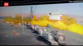 VIDEO: Momen Kecelakaan Tangki Klorin Tewaskan 10 Orang di Yordania
