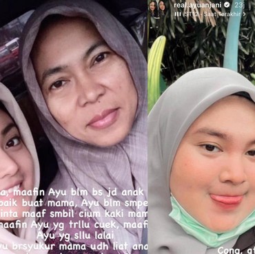 7 Potret Kenangan Ayu Anjani Bareng Ibunda & Adik yang Tewas Tenggelam