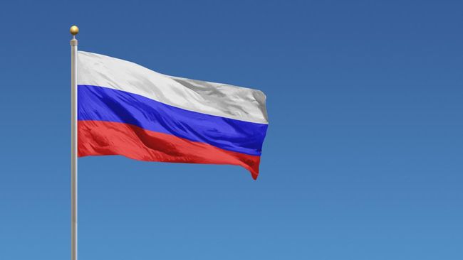 Ilustrasi Bendera Rusia.