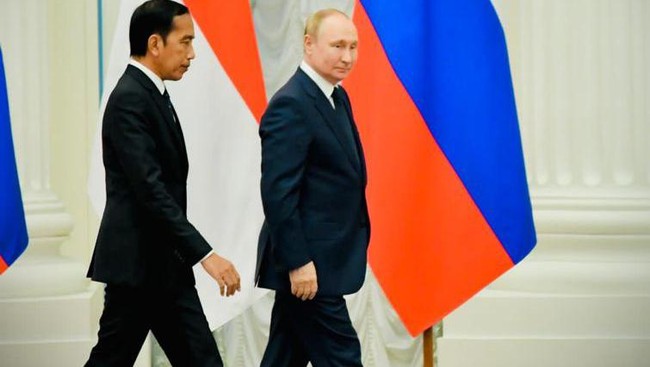 Presiden Putin berpidato panjang lebar saat jamu Jokowi di Istana Kremlin mulai dari relasi Rusia-RI hingga rencana investasi di IKN.