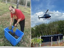 Mewah! Demi Makan Durian, Pengusaha Ini Nyebrang Kota Naik Helikopter
