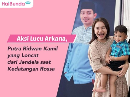 Aksi Lucu Arkana Putra Ridwan Kamil yang Loncat dari Jendela saat Kedatangan Rossa