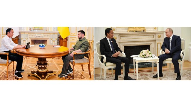 Lawatan Presiden RI Joko Widodo (Jokowi) ke Ukraina dan Rusia menjadi sorotan di akhir pekan lalu yang berkaitan pesan dari Zelensky buat Putin.