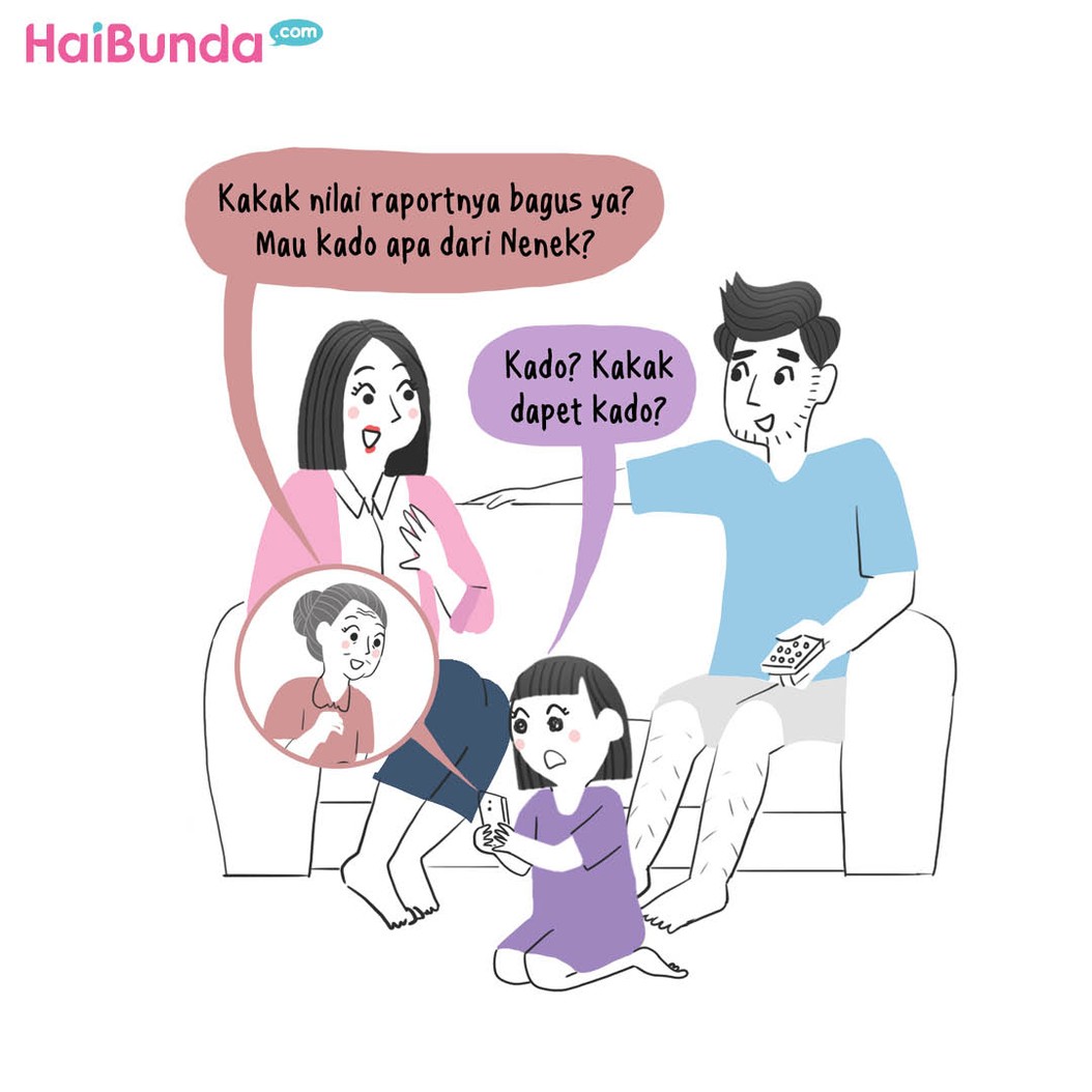 Komik Hadiah Naik Kelas, Bunda Kasih Apa?