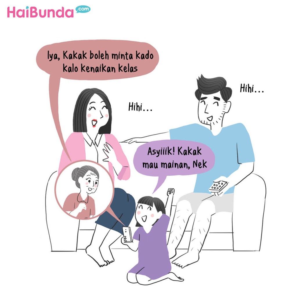Komik Hadiah Naik Kelas, Bunda Kasih Apa?
