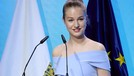 1406810506 BARCELONA, SPAIN - JULY 04: Crown Princess Leonor of Spain  attends the 'Princesa de Girona' Foundation 2022 awards at the Agbar Foundation on July 04, 2022 in Barcelona, Spain. (Photo by Carlos Alvarez/Getty Images)