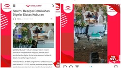 Viral Gelar Pesta Pernikahan di Atas Kuburan yang Tuai Hujatan