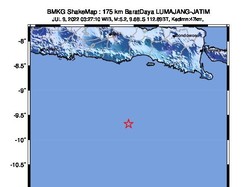 Gempa M 5,2 Guncang Lumajang Disusul M 4,0 dan M 4,1
