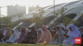FOTO: Salat Iduladha Jemaah Muhammadiyah di Jakarta Equestrian Park