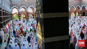 FOTO: Khusyuk Salat Iduladha di Masjid Kubah Emas
