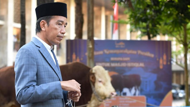 Presiden Jokowi bakal mengikuti salat Idul Adha di Simpang Lima, Semarang, Jawa Tengah pada Senin (17/6).