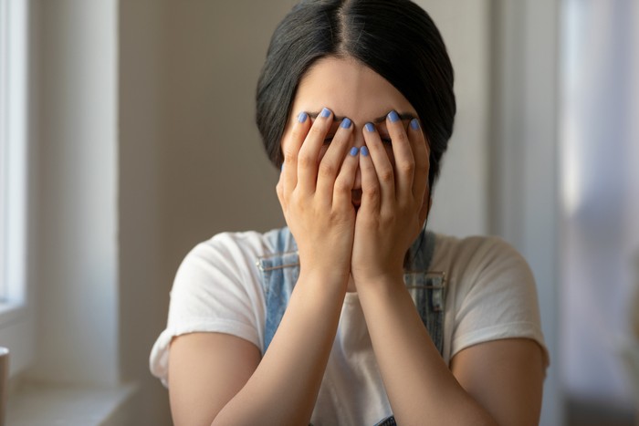 Unhappy young woman
