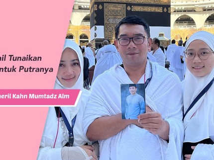 Ridwan Kamil Tunaikan Badal Haji untuk Putranya, Atalia: Haji Emmeril Kahn Mumtadz Alm