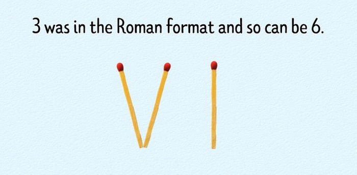 Yak! Jawabannya dibuat angka romawi, yaitu V dan I. Gampang, kan? (Foto: brightside.me)