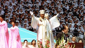 FOTO: Ritual Gereja Unifikasi yang Terseret Kasus Pembunuhan Abe