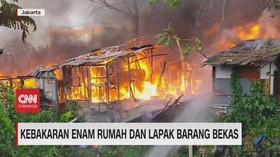 VIDEO: Kebakaran Enam Rumah Dan Lapak Barang Bekas