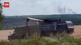 VIDEO: Petani Ukraina Nekat Panen Gandum di Tengah Perang