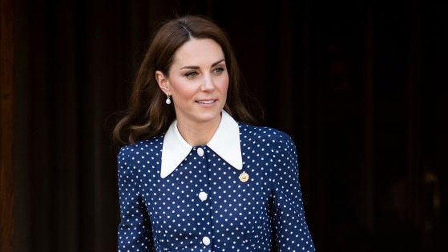 BLETCHLEY, ENGLAND - MAY 14: Catherine, Duchess of Cambridge, visits the D-Day exhibition at Bletchley Park on May 14, 2019 in Bletchley, England. The D-Day exhibition marks the 75th anniversary of the D-Day landings. (Photo by Mark Cuthbert/UK Press via Getty Images)