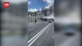 VIDEO: Roket Rusia Hantam Gedung Perkantoran Kota Vinnytsia, 12 Tewas
