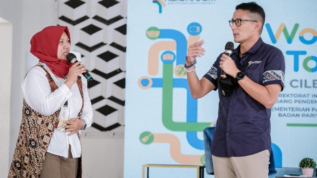 Menurut Sandiaga Uno, produk seperti yang dibuat Evi yang mengidap kanker dapat dipromosikan dalam perhelatan G20 sebagai bentuk transisi ekonomi hijau.