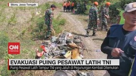 VIDEO: Evakuasi Puing Pesawat Latih TNI