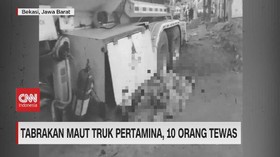 VIDEO: Tabrakan Maut Truk Pertamina, 10 Orang Tewas