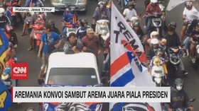 VIDEO: Aremania Konvoi Sambut Arema Juara Piala Presiden