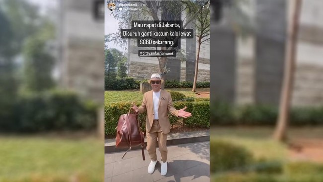 Gubernur Jawa Barat Ridwan Kamil (RK) memberikan sentilan kepada Baim Wong terkait polemik pendaftaran Citayam Fashion Week.