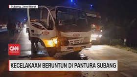 VIDEO: Kecelakaan Beruntun Terjadi di Pantura Subang