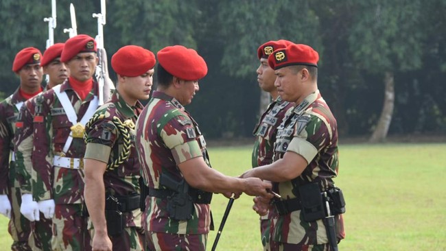 Pelantikan Letkol Inf Romel Jangga Wardhana langsung dilakukan oleh Danjen Kopassus Mayjen TNI Iwan Setiawan.