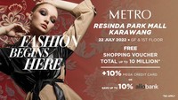 Belanja di METRO Resinda Park Mall Karawang, Dapatkan Diskon hingga 50% + 10%