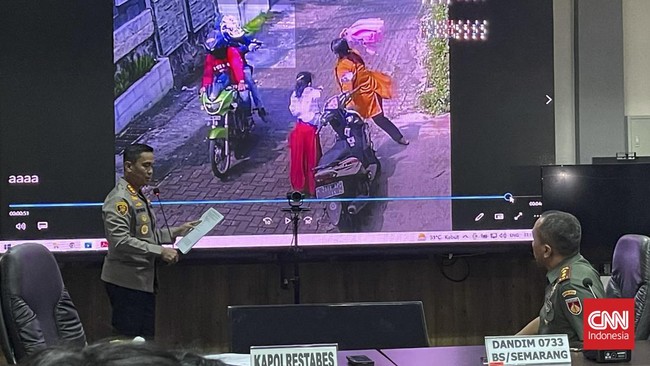 Kapolrestabes Semarang bersama Komandan Kodim 0733 merilis bedah dan analisa CCTV yang merekam aksi penembakan terhadap istri anggota TNI.