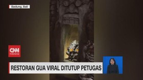 VIDEO: Restoran Gua Viral Ditutup Petugas