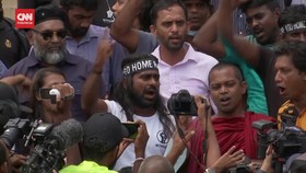 VIDEO: Warga Demo Tolak Wickremesinghe Jadi Presiden Sri Lanka