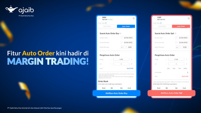 Ajaib Sekuritas meluncurkan Auto Order dalam Margin Trading untuk memudahkan nasabah mengeksekusi strategi jual beli saham.
