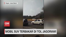 VIDEO: Mobil SUV Terbakar di Tol Jagorawi
