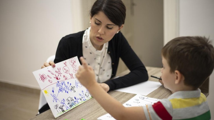 Ilustrasi anak autisme.